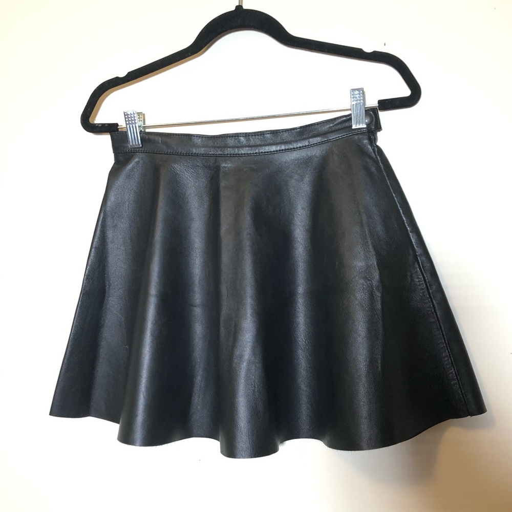 American apparel 100% lambskin mini tennis skirt m